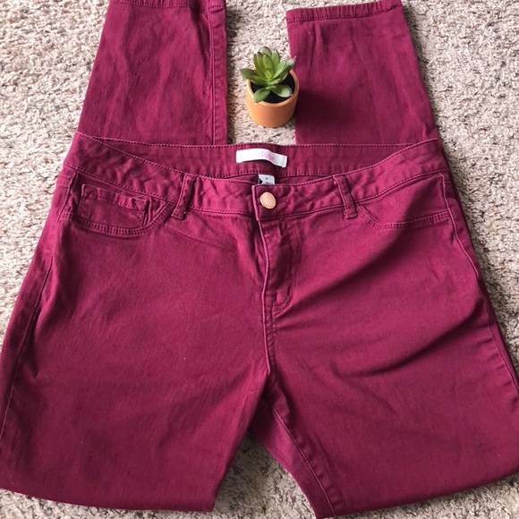 refuge Denim - Refuge size 12 burgundy skinny jean
